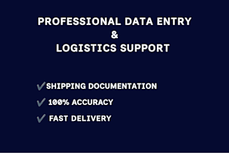 do professional logistics data entry and shipping documentation