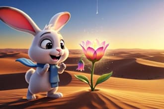 create ai animation story, 3d cartoon, ai music video