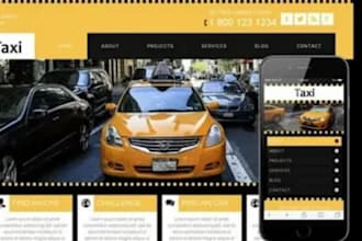 design chauffeur website, limousine website, taxi website, taxi booking website