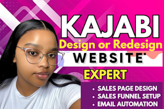 design kajabi sales page, kajabi landing page website for kajabi online course