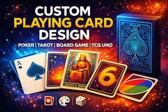 design custom card playing card, game art, illustration, poker, tarot board game