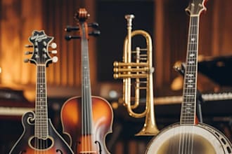 record powerful ukrainian accordion mandolin violin fiddle for your song