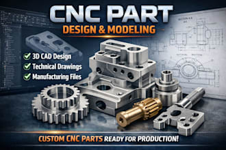 design cnc ready mechanical parts with technical drawings