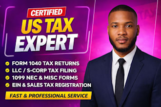 prepare and efile US tax returns 1040s nrs schedule c 1120 CPA US tax preparer