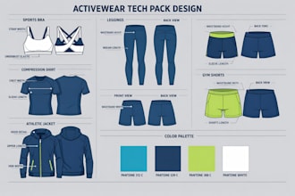 design activewear, gymwear and sportswear with professional