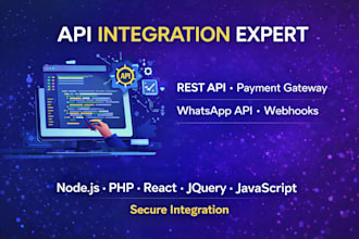 integrate rest API, payment gateway, whatsapp API