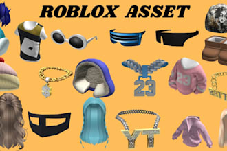 design custom roblox ugc accessories layered clothing chain hair hats necklace
