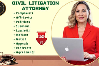 be your lawyer in civil, criminal, family and tort law disputes