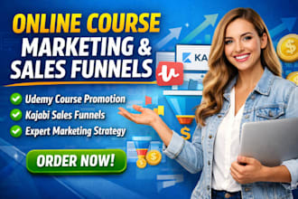 market udemy course, kajabi course marketing, online course promotion