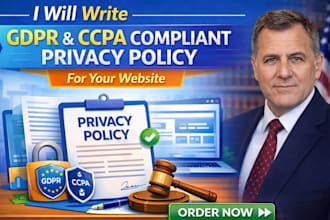 write a gdpr and ccpa compliant privacy policy for your website