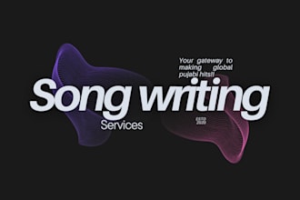 write catchy punjabi rap or song lyrics for your track