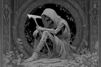 design dark fantasy horror character art, monster, demon