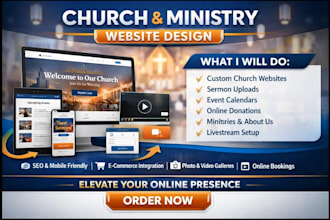 build an attractive church website ministry website religion website