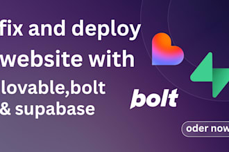 fix and deploy broken mvp apps on bolt lovable supabase