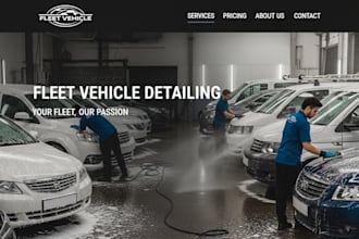 design squarespace fleet vehicle website car wash detailing site auto upholstery