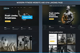 design modern online fitness website, fitness coach, gym landing page on framer