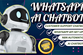 create ai chatbot and whatsapp chatbot with whatsapp API n8n