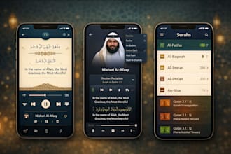 develop a custom quran and islamic mobile app for ios and android