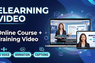 ai elearning video production online course video course training ai ugc