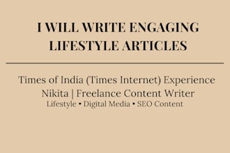 write engaging lifestyle articles