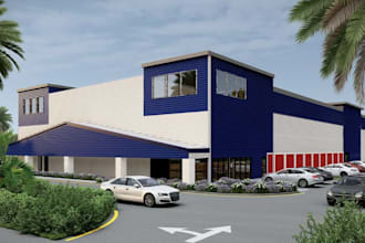 modern 3d interior warehouse,factory,3d layout,industrial space,exterior render