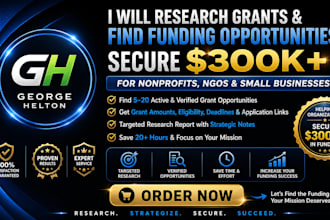 research grants and find funding opportunities for nonprofits, ngos small biz