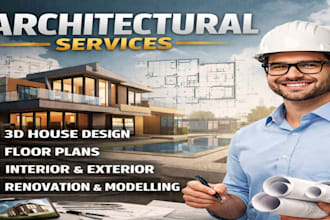 draw 2d architectural floor plan, house plan, permit drawing in autocad