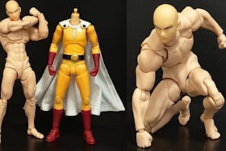 sculpt 3d articulated action figure 3d bjd toy design 3d tabletop miniature