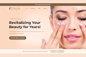 design skincare shopify store skincare website cosmetics