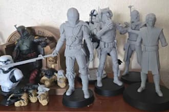 3d print and paint anime figure stl model miniature diorama with 4k 8k resin fdm