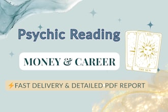 do a detailed career and money tarot reading for success
