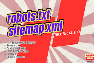 fix robots txt errors and generate sitemap xml for your site
