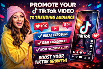 promote your tiktok video to trending audience and increase engagement