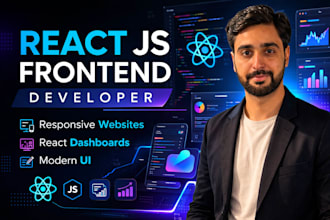 build responsive react js frontend website or admin dashboard