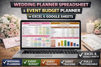 do wedding planner spreadsheet event budget planner in excel or google sheets