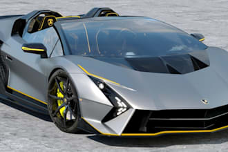 provide professional 4k automotive rendering, carbon fiber bodywork, gta 5,brand