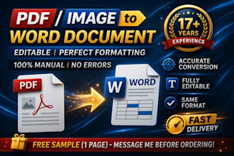 convert PDF or image to editable word