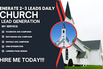 generate church leads,church facebook ads,church google ads,church video ads