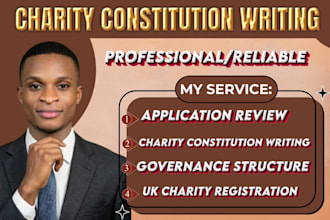 write a professional UK charity constitution for registration