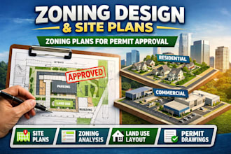 prepare professional zoning site plans for city permit approval