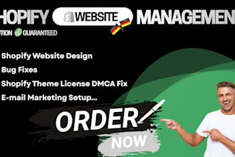 design shopify dropshipping netherland german ecom website custom theme fix