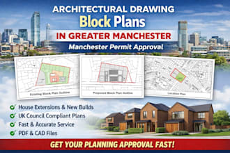 architect architectural drawing block plan in greater manchester manchester city