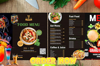 design restaurant menu bar cocktail menu food menu cafe bar menu qr code display