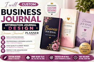 custom business journal affirmation journal design dream journal planner