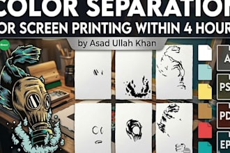 do professional color separation for screen printing