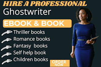professional ghostwrite fiction book, non fiction book for amazon kdp publishing