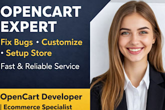 develop customize fix bugs and optimize your opencart ecommerce store
