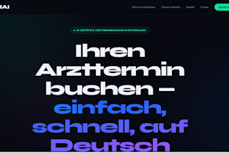 build a professional german saas landing page with nextjs