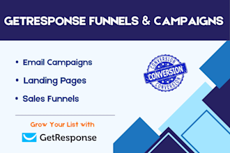 build getresponse email automation funnel with landing page