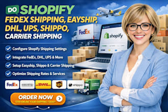 do shopify fedex shipping, esayship, dhl, ups, shippo, carrier shipping